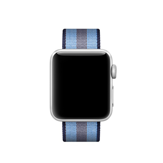 APPLE 38 mm Armband aus gewebtem Nylon, Armband, Mitternachtsblau (gestreift)