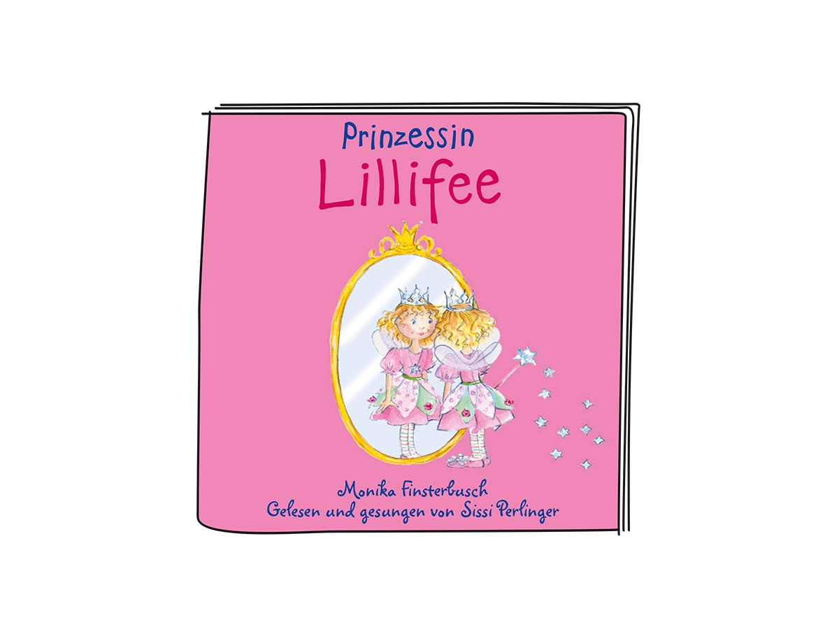 Buchcover mit pinkem Hintergrund und Feenillustration, Titel 'Prinzessin Lillifee'.