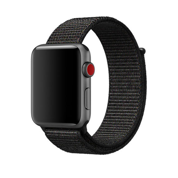 APPLE 42 mm Sport Loop, Armband, Schwarz