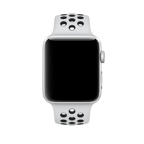 APPLE 42 mm Nike Sportarmband, Armband, Pure Platinum/Schwarz
