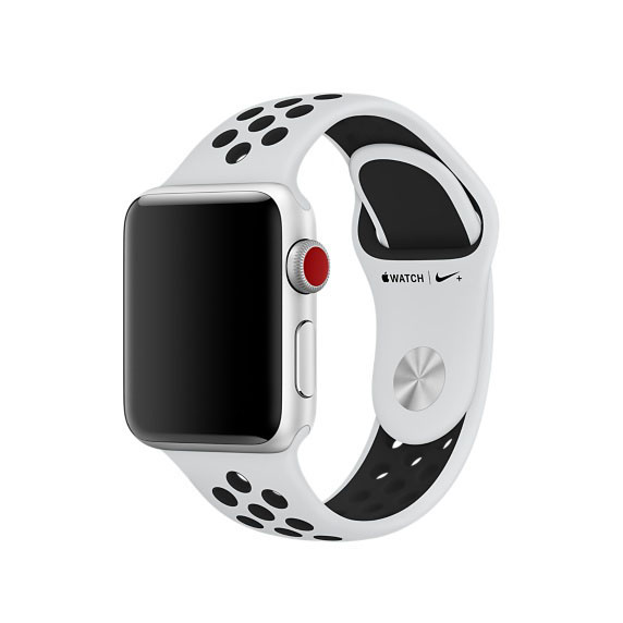 APPLE 38 mm Nike Sportarmband, Armband, Pure Platinum/Schwarz
