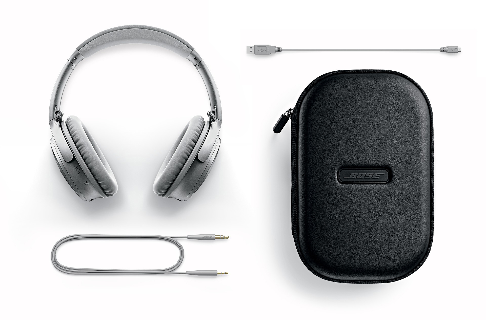 BOSE Quietcomfort 35 II, Over-ear Kopfhörer Bluetooth Silber