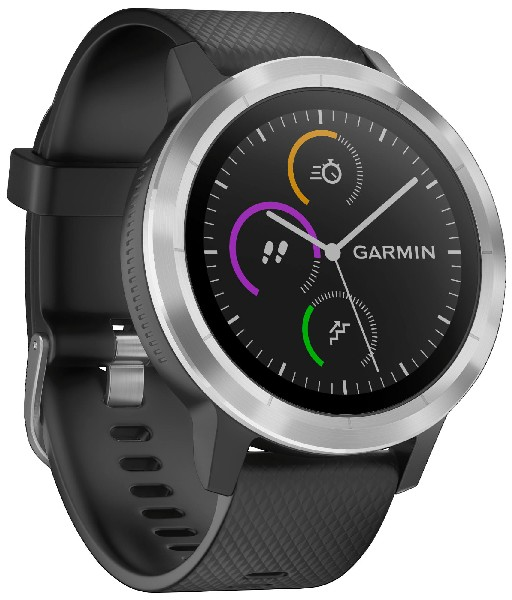 Reloj deportivo - Garmin VivoActive 3, Negro, GPS, Frecuencia cardíaca, Connect IQ, Garmin Pay