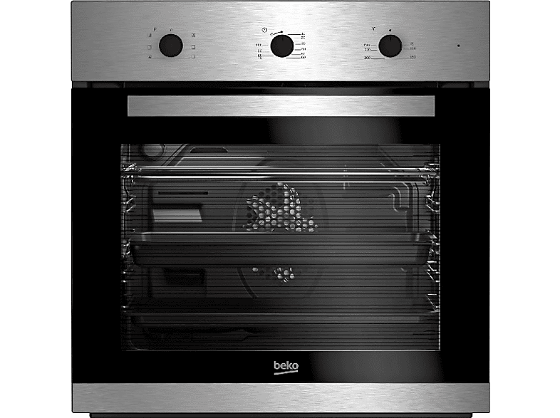 Horno Beko Bie22101x multifunción multifuncion abatible bie22101 71l negroinox 65l capacidad precalentamiento booster 71