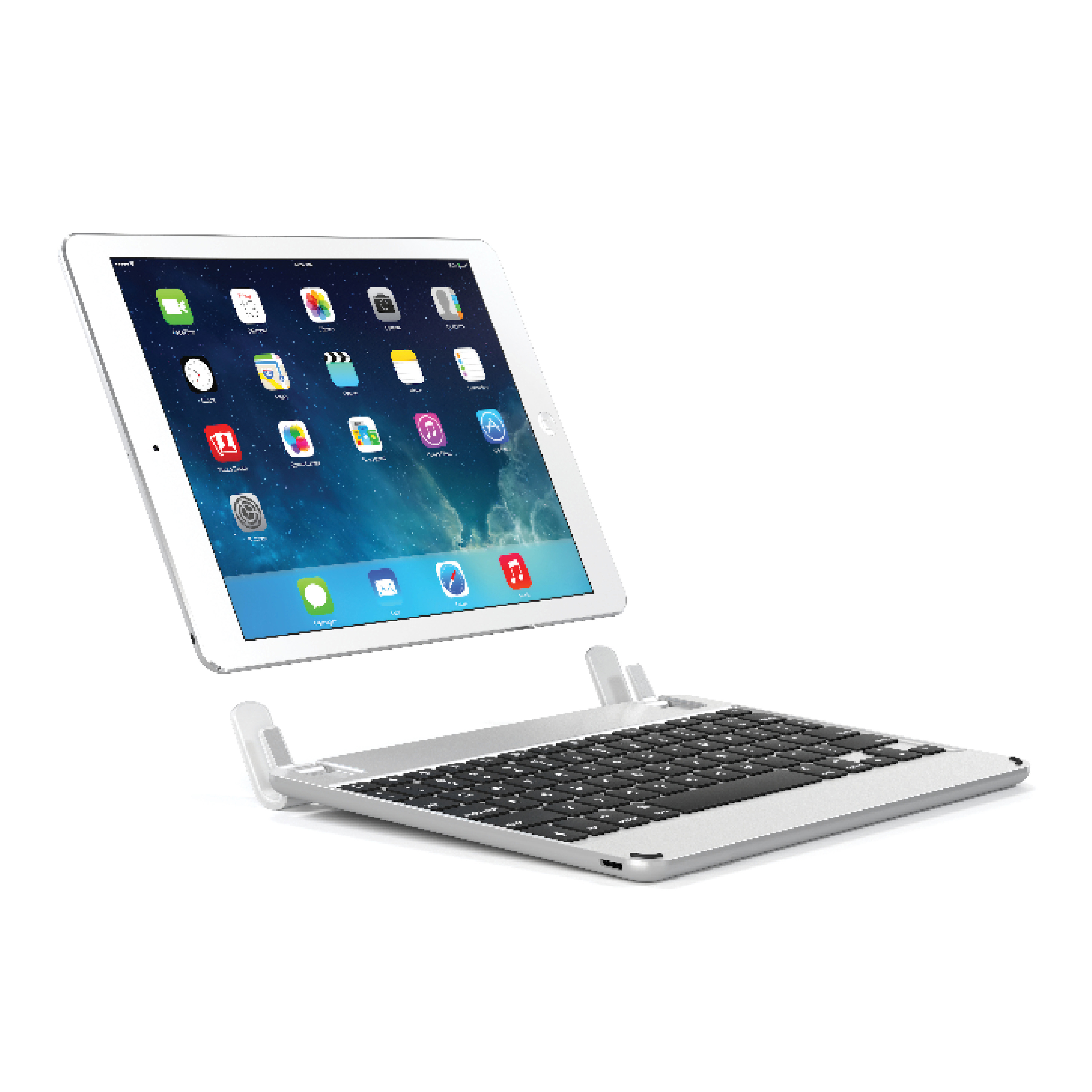 2018 Aluminium und Air Tastatur iPad Tastatur 2017 Hochwertige Bluetooth Pro, das Air, aus iPad für 2, BRYDGE iPad Silber