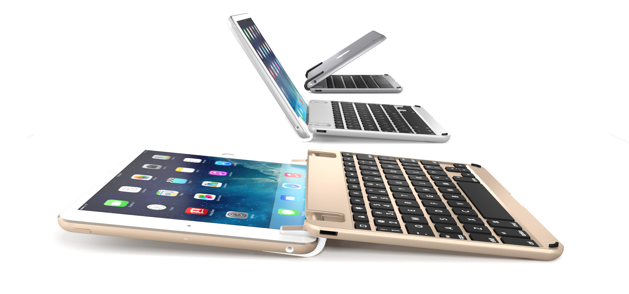 BRYDGE Hochwertige Bluetooth iPad 2018 aus und Aluminium Tastatur Pro, Tastatur iPad Air das 2017 Air, für Silber 2, iPad