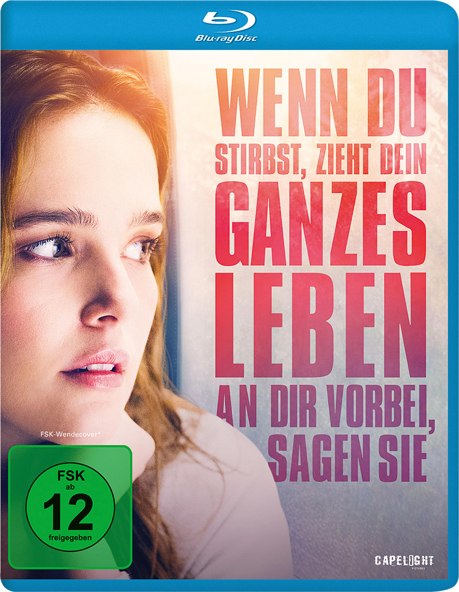 Blu-ray-Disc-Cover mit dem Gesicht einer Frau und deutschem Text. Der Filmtitel steht in großen, roten Buchstaben.