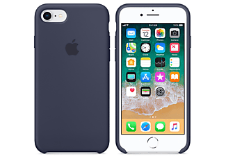 APPLE Silikon Case, Backcover, Apple, iPhone 7, iPhone 8, Mitternachtsblau