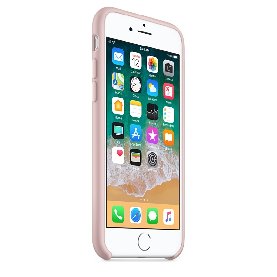 APPLE Silikon Case, Backcover, Apple, iPhone 7, iPhone 8, Sandrosa