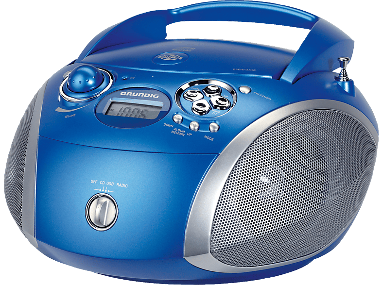 CD Radio GRUNDIG GRB 2000 USB CD Radio, Blau/Silber