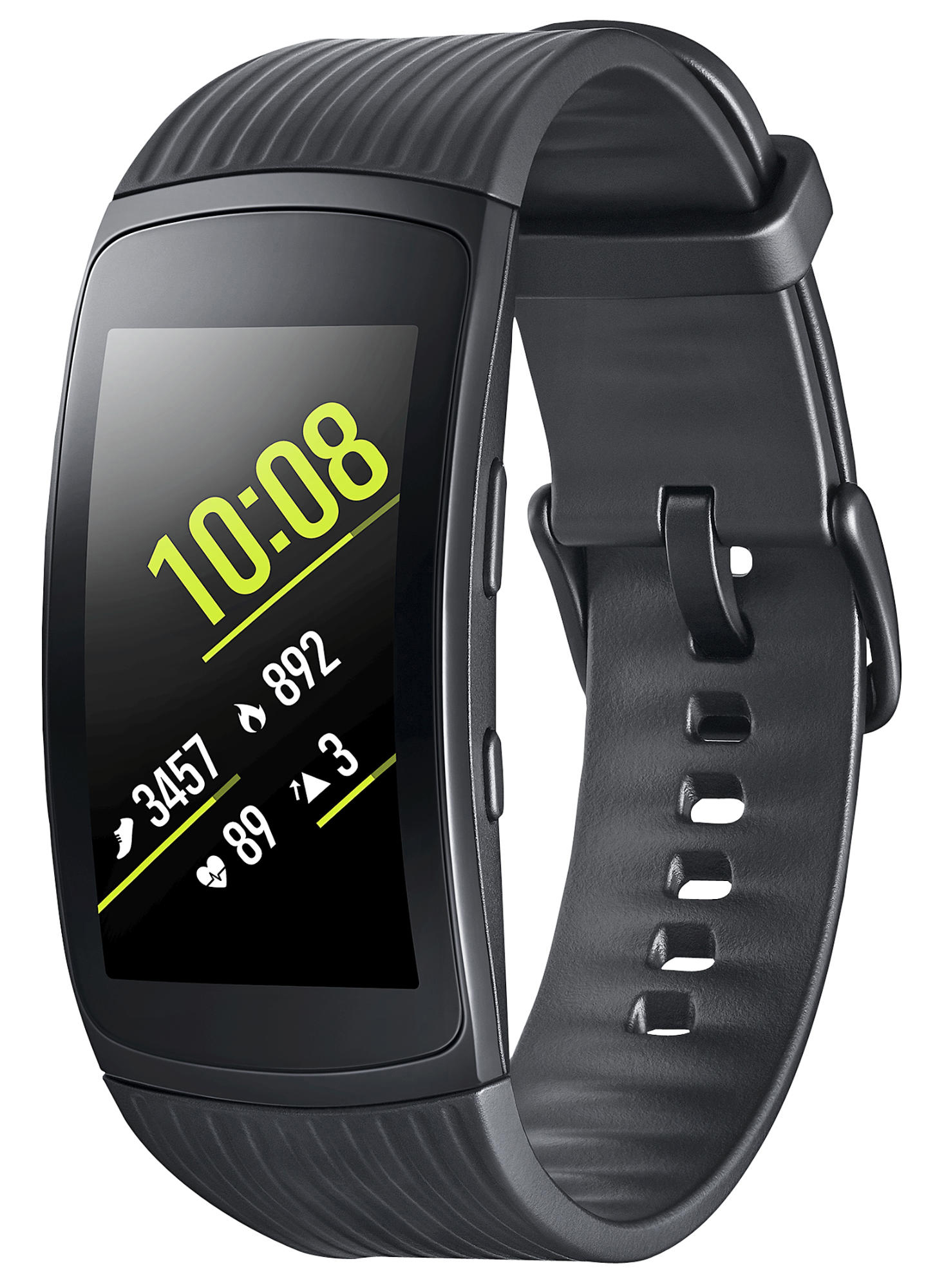 SAMSUNG Gear Fit 2 Pro Fitness Armband Silikon, L, Schwarz