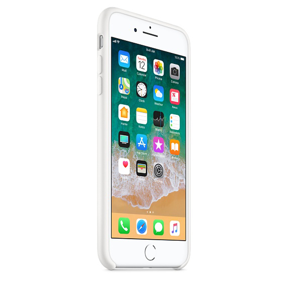 APPLE Silikon Case, Backcover, Apple, iPhone 7 Plus, iPhone 8 Plus, Weiß