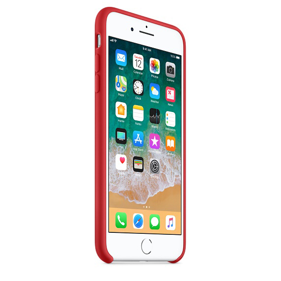 APPLE Silikon Case, Backcover, Apple, iPhone 7 Plus, iPhone 8 Plus, Rot