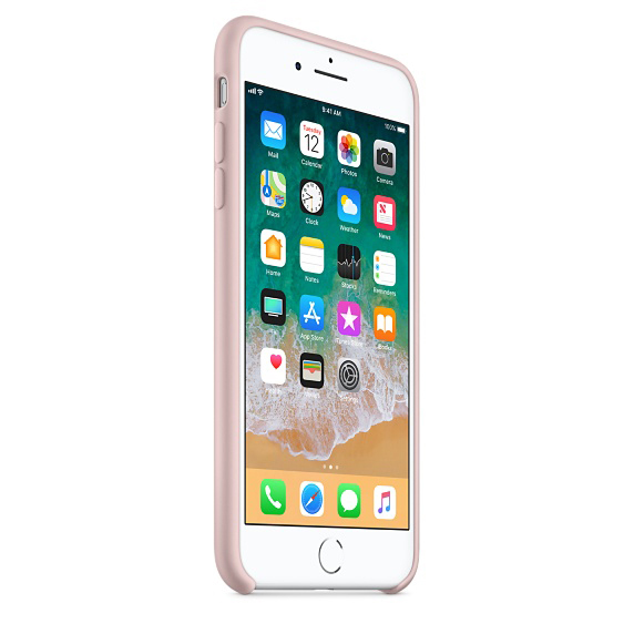 APPLE Silikon Case, Backcover, Apple, iPhone 7 Plus, iPhone 8 Plus, Sandrosa