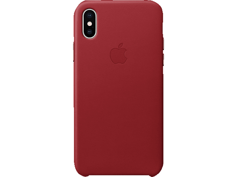 APPLE Leder Case, Backcover, Apple, iPhone X, Rot