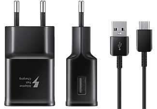 SAMSUNG Ladegerät mit USB-C Kabel, schwarz (EP-TA20EB)