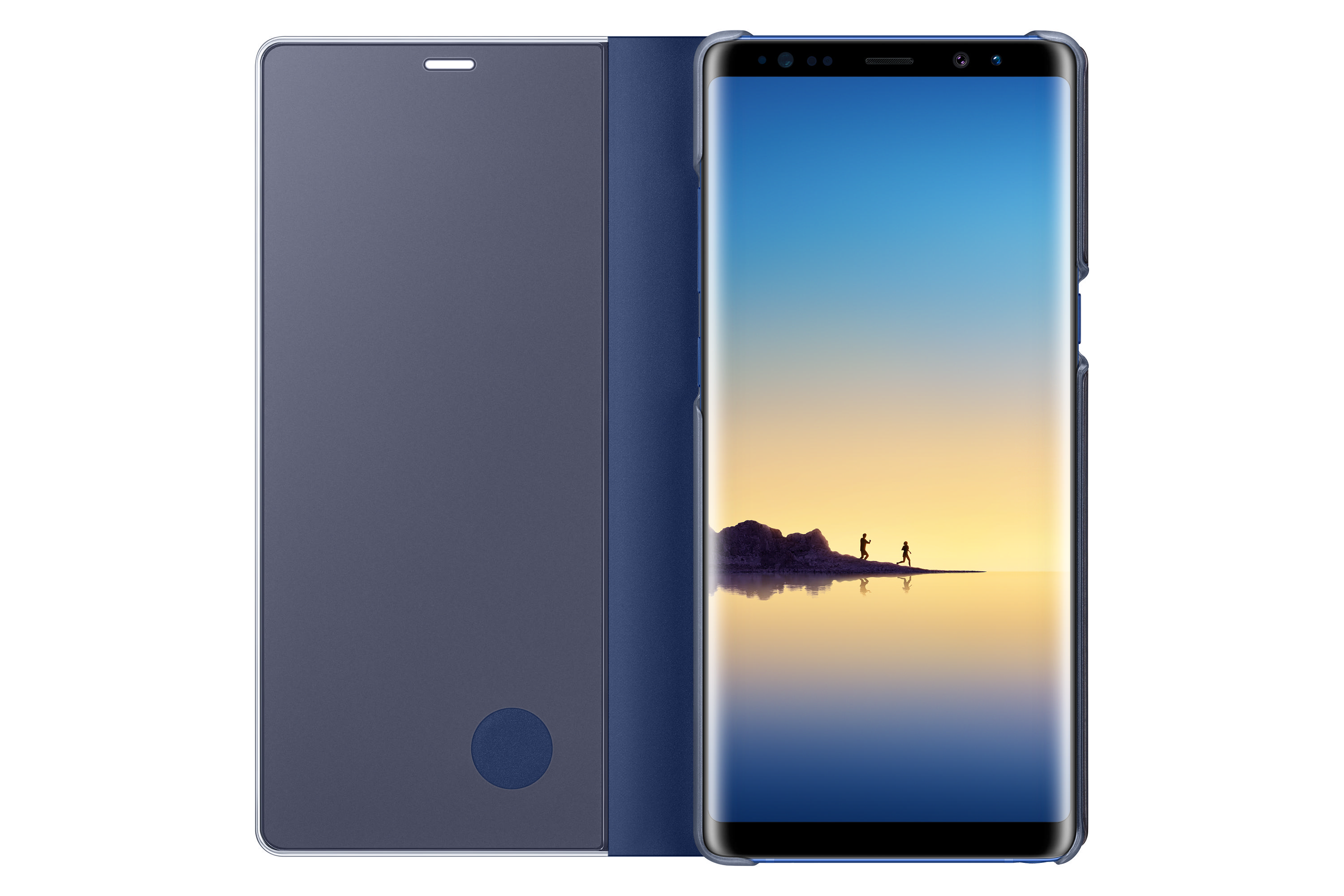 SAMSUNG Lacivert Note 8 Clear View Stand Kılıf EF-ZN950CNEGWW