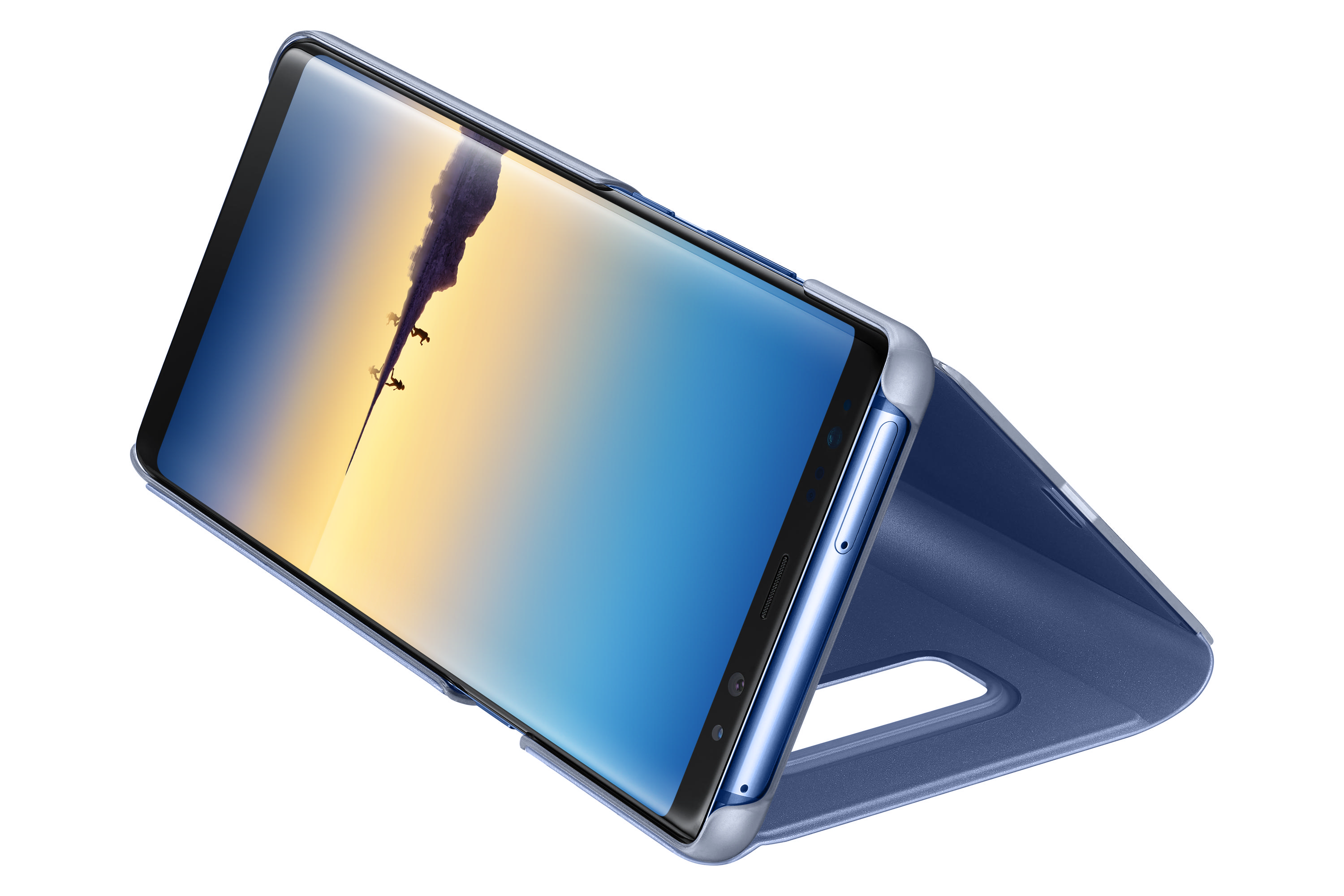 SAMSUNG Lacivert Note 8 Clear View Stand Kılıf EF-ZN950CNEGWW