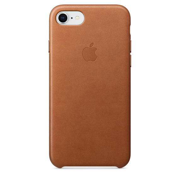 APPLE Leder Case, Backcover, Apple, iPhone 7, iPhone 8, Sattelbraun