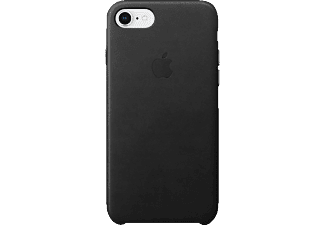 APPLE Leder Case, Backcover, Apple, iPhone 7, iPhone 8, Schwarz