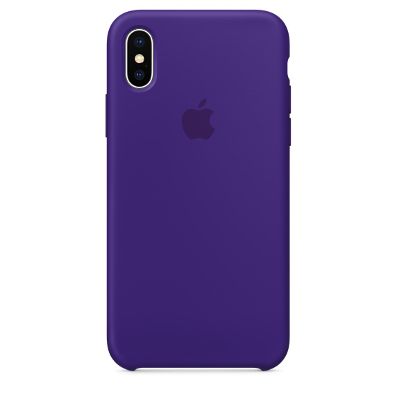 APPLE Silikon Case, Backcover, Apple, iPhone X, Ultraviolett