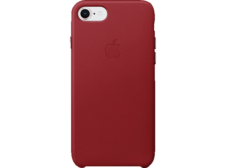 APPLE Leder Case, Backcover, Apple, iPhone 7, iPhone 8, Rot