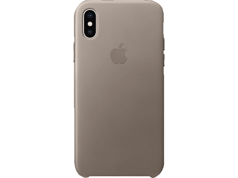 Taupe Apple, X, iPhone Case, Leder APPLE Backcover,
