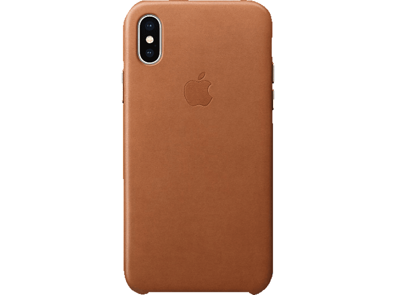 APPLE Leder Apple, Sattelbraun Case, iPhone X, Backcover