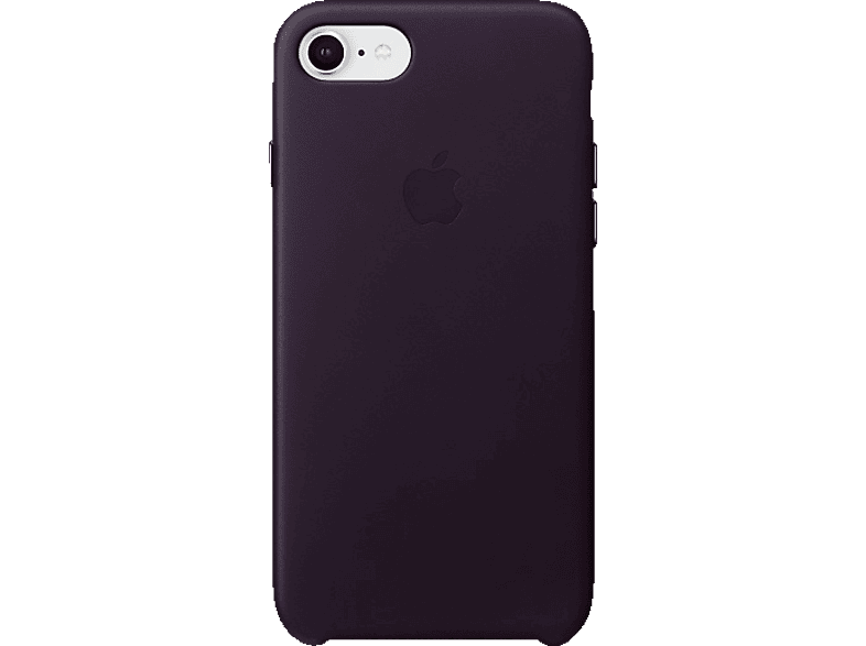 APPLE Leder Case, Backcover, Apple, iPhone 8, iPhone 7, Dunkelaubergine
