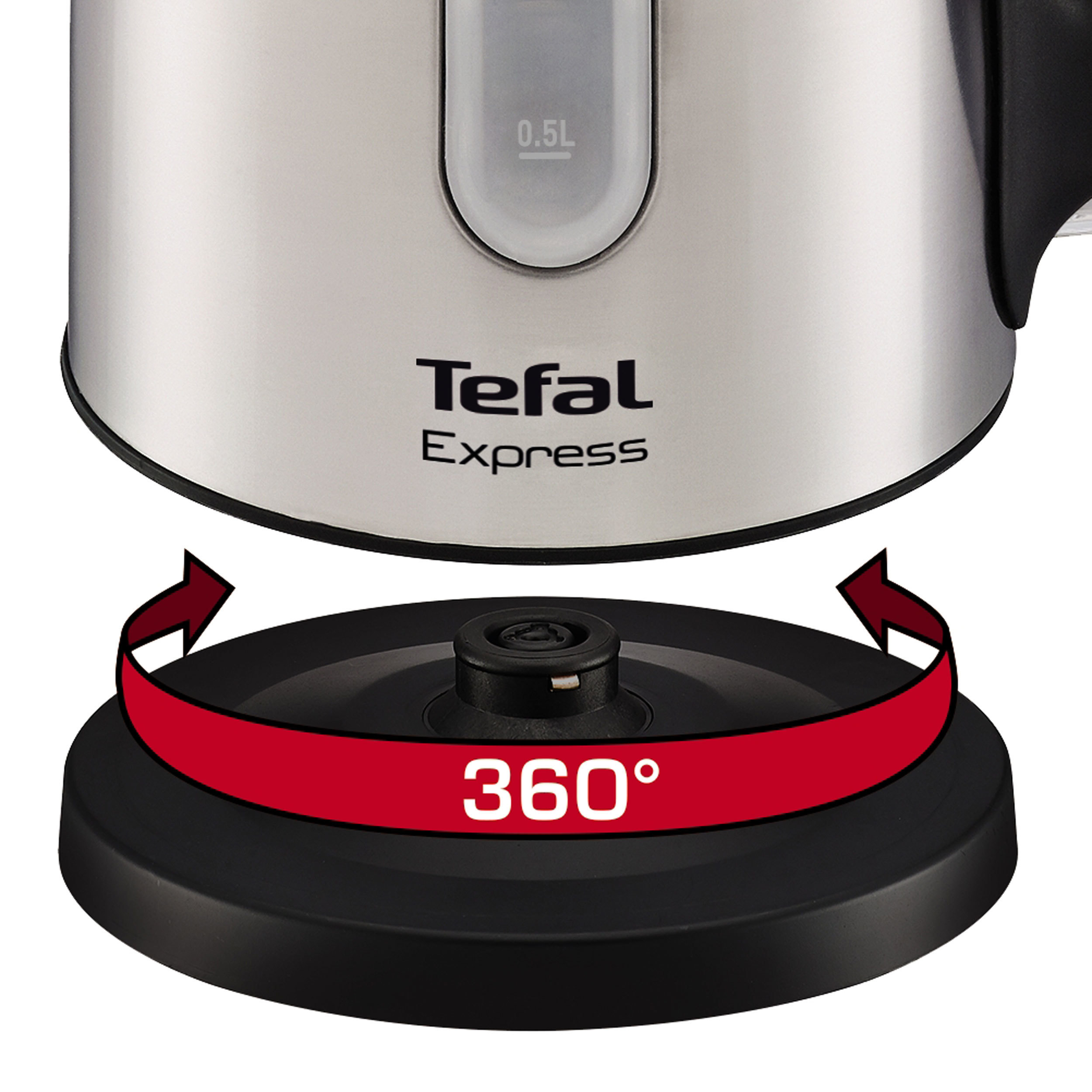 TEFAL KI230D Wasserkocher, Edelstahl/Schwarz