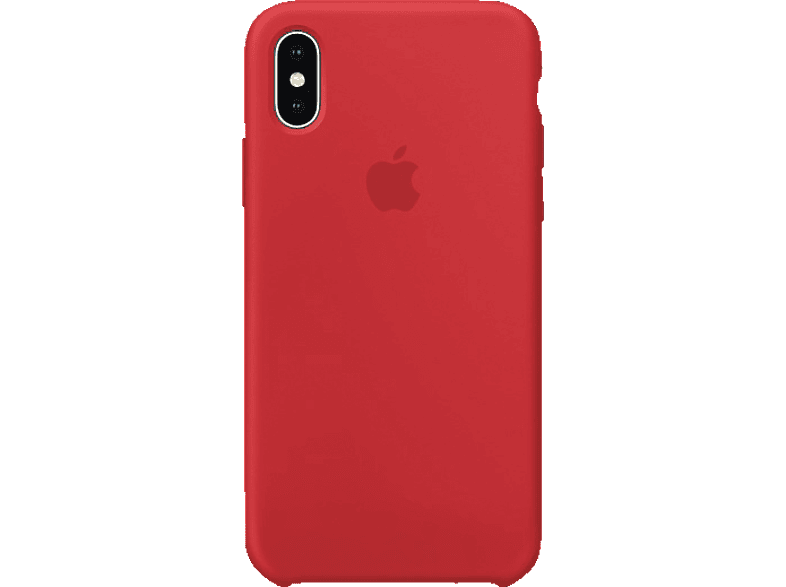 APPLE Silikon Case, Backcover, Apple, Rot iPhone X