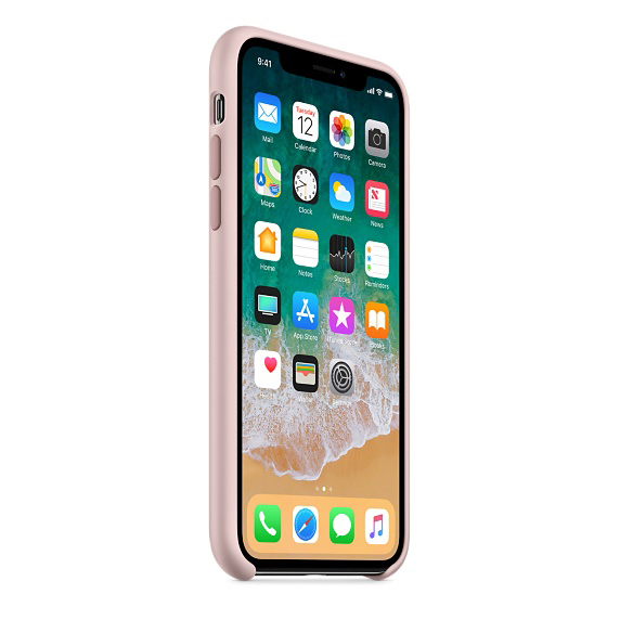 APPLE Silikon Case, Backcover, Apple, iPhone X, Sandrosa