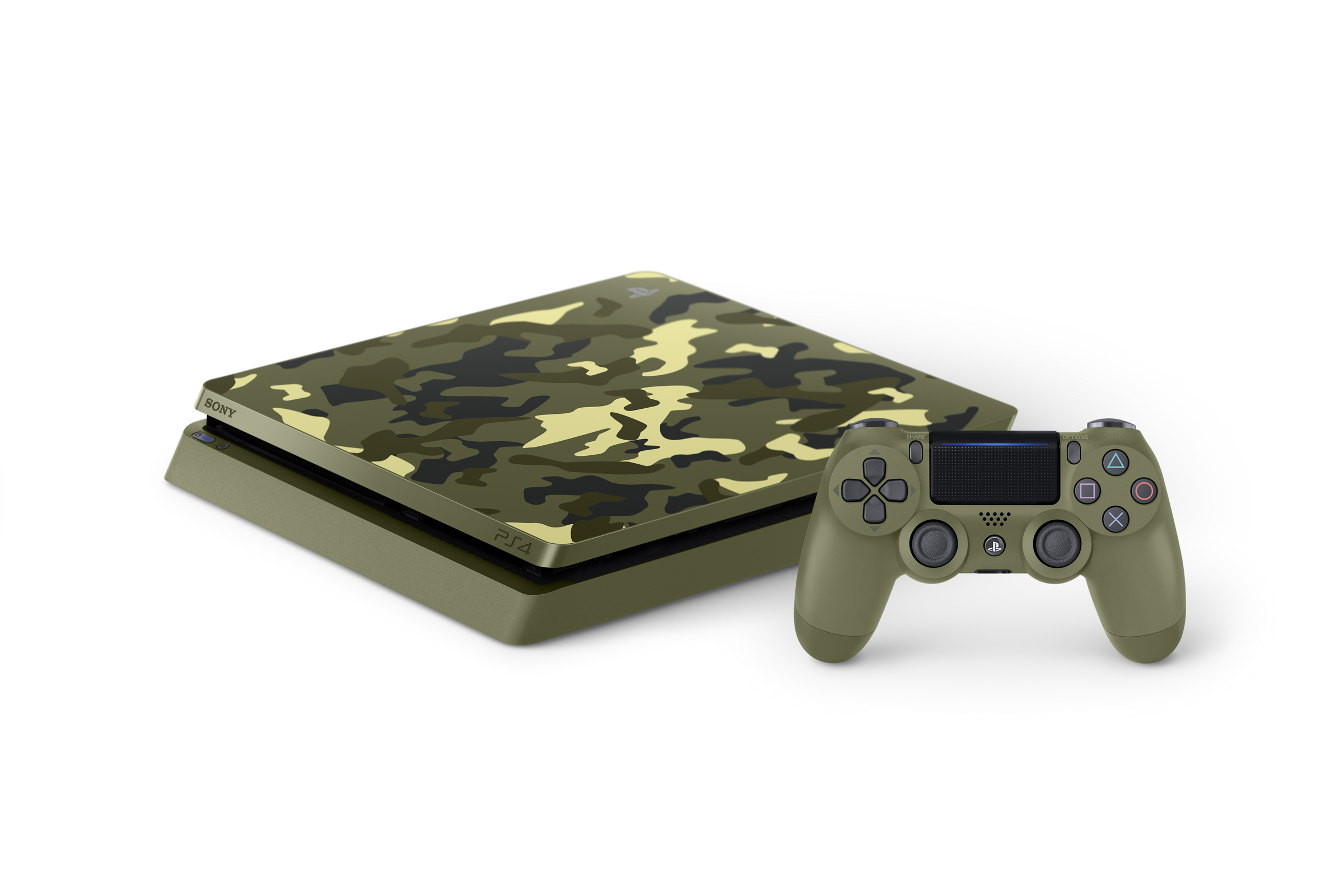 SONY PlayStation 4 1TB Green Camouflage Call of Duty WWII Ltd. Edition