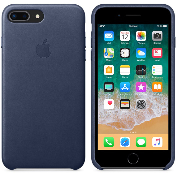 iPhone Case, 8 Plus, Plus, APPLE iPhone Apple, 7 Mitternachtsblau Leder Backcover,