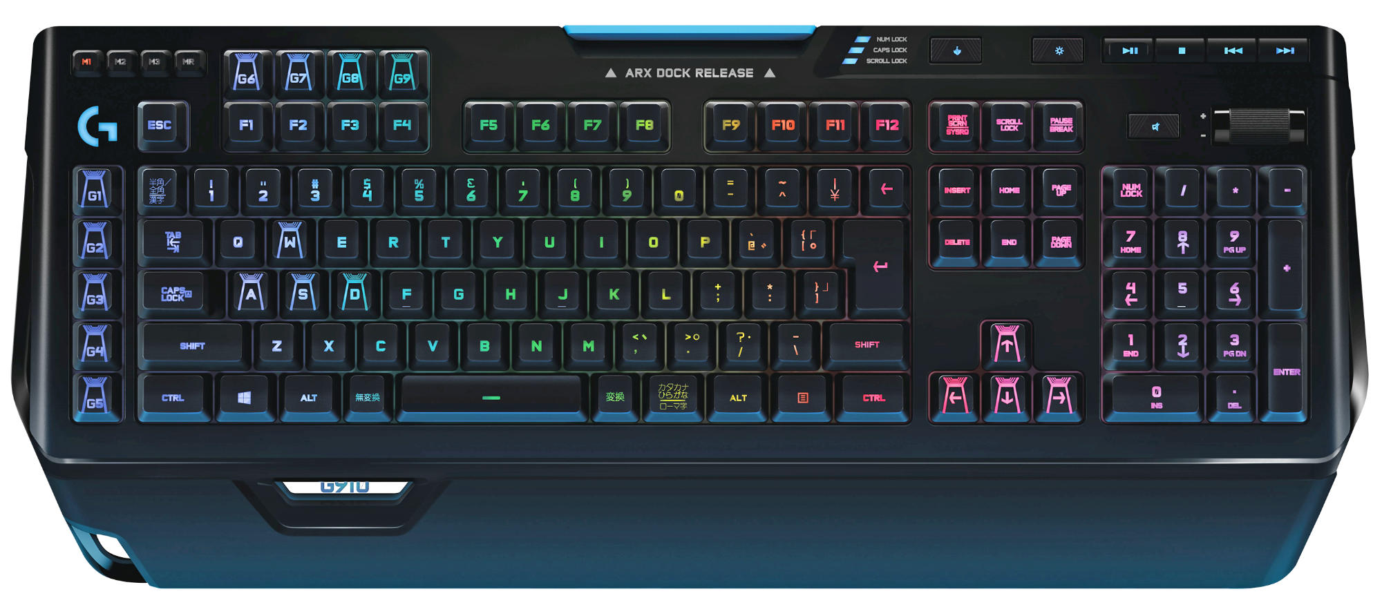 Teclado gaming - Logitech G910 Orion Spectrum USB, QWERTY, Internacional de EE.UU, Negro
