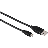 HAMA 3,0 m Micro-USB-2.0-Kabel, Schwarz