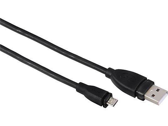 HAMA 3.0 m - Cavo Micro USB 2.0, 3 m, Nero