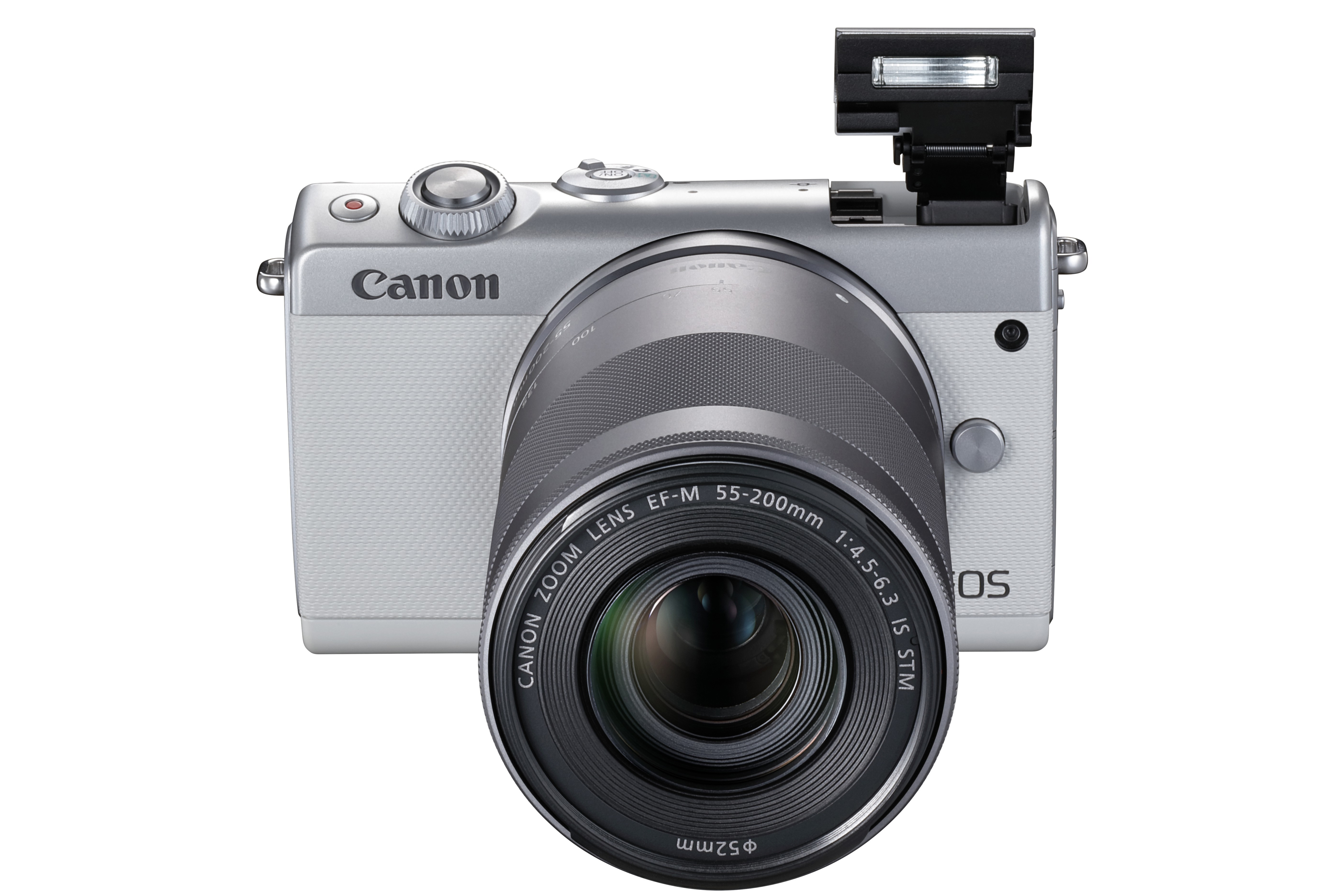 CANON EOS M100 Kit Systemkamera mit Objektiv 15-45 mm, 55-200 mm, 7,5 cm Display Touchscreen, WLAN