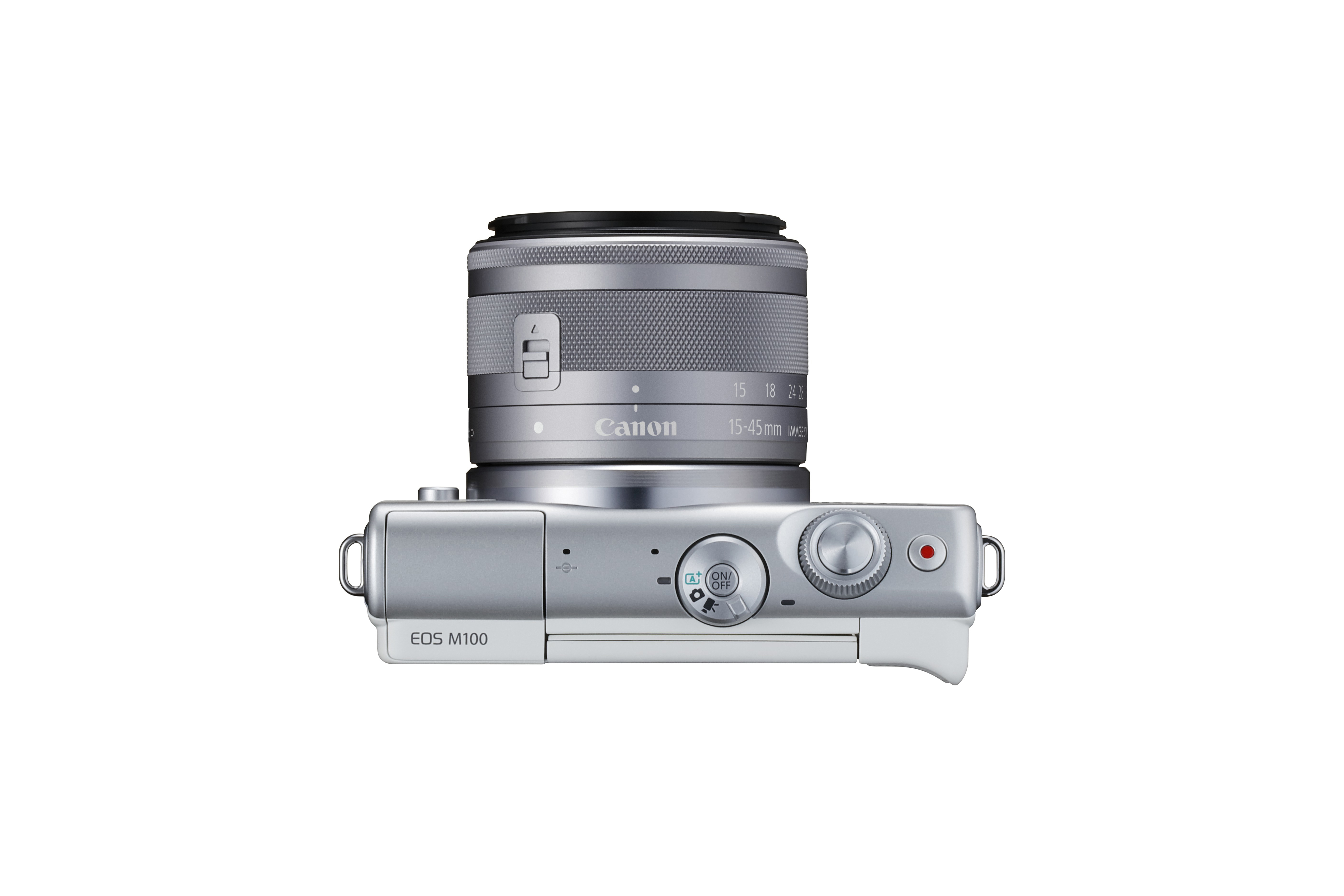 CANON EOS M100 Kit Systemkamera mit Objektiv 15-45 mm, 55-200 mm, 7,5 cm Display Touchscreen, WLAN