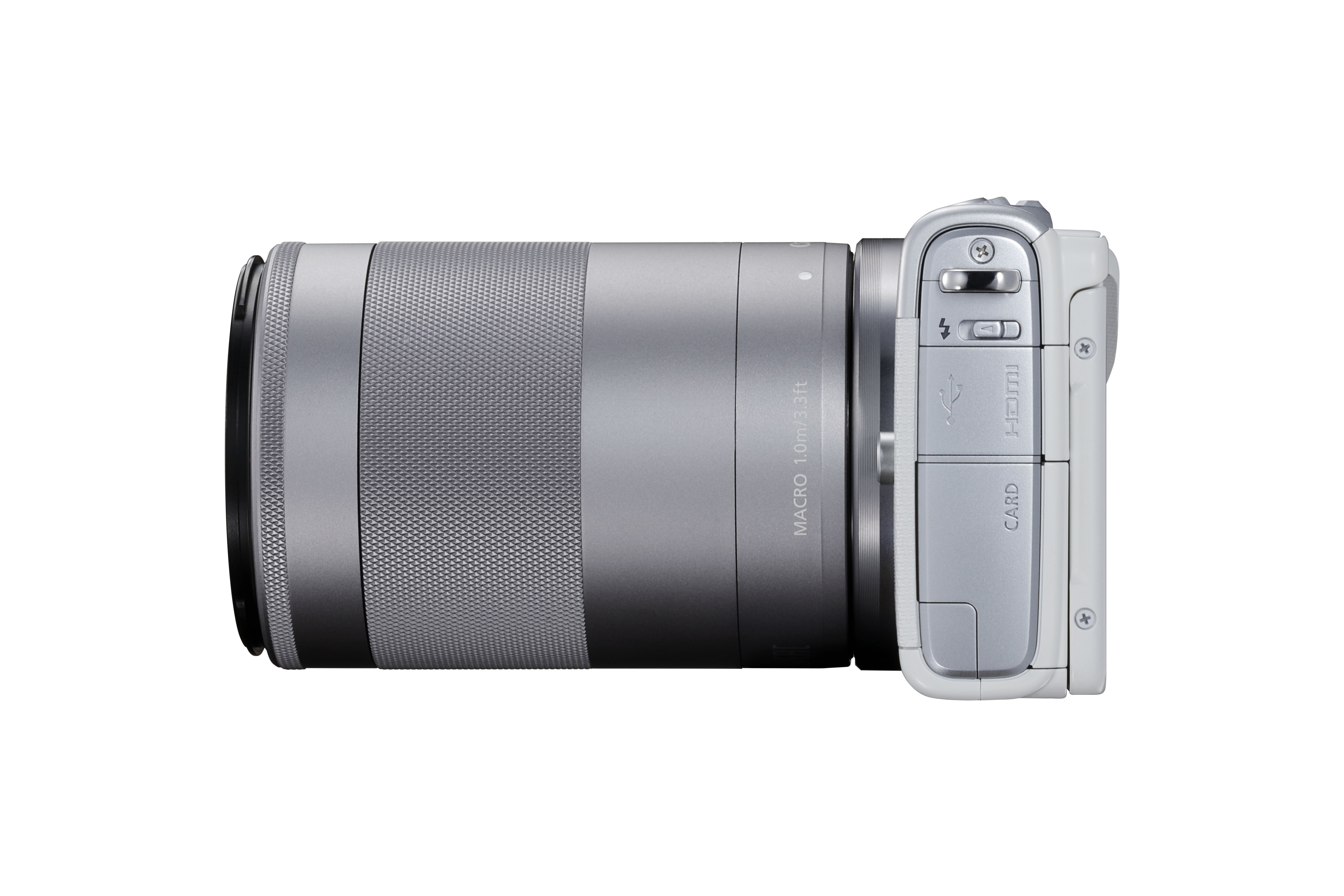 CANON EOS M100 Kit Systemkamera mit Objektiv 15-45 mm, 55-200 mm, 7,5 cm Display Touchscreen, WLAN