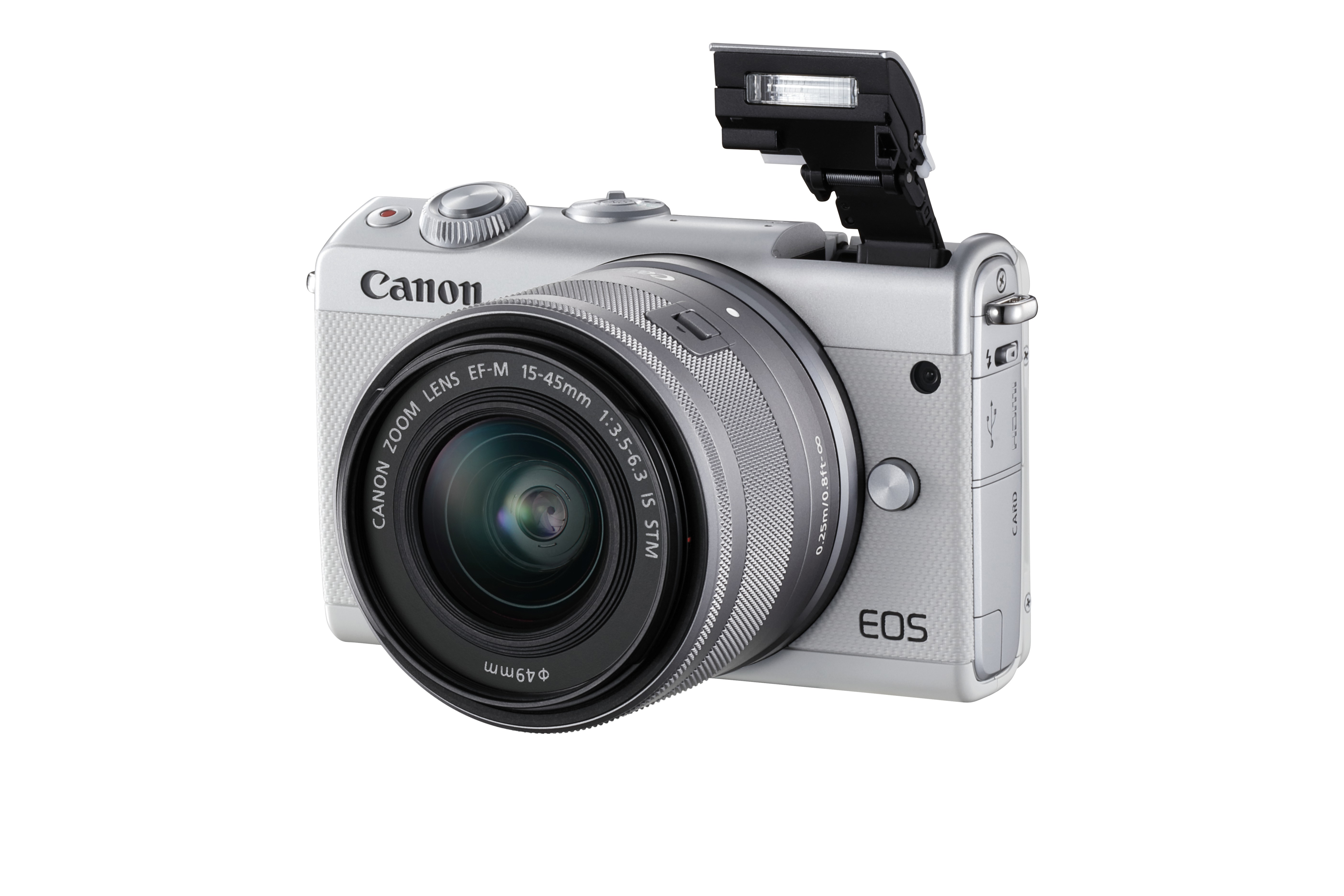CANON EOS M100 Kit Systemkamera mit Objektiv 15-45 mm, 55-200 mm, 7,5 cm Display Touchscreen, WLAN