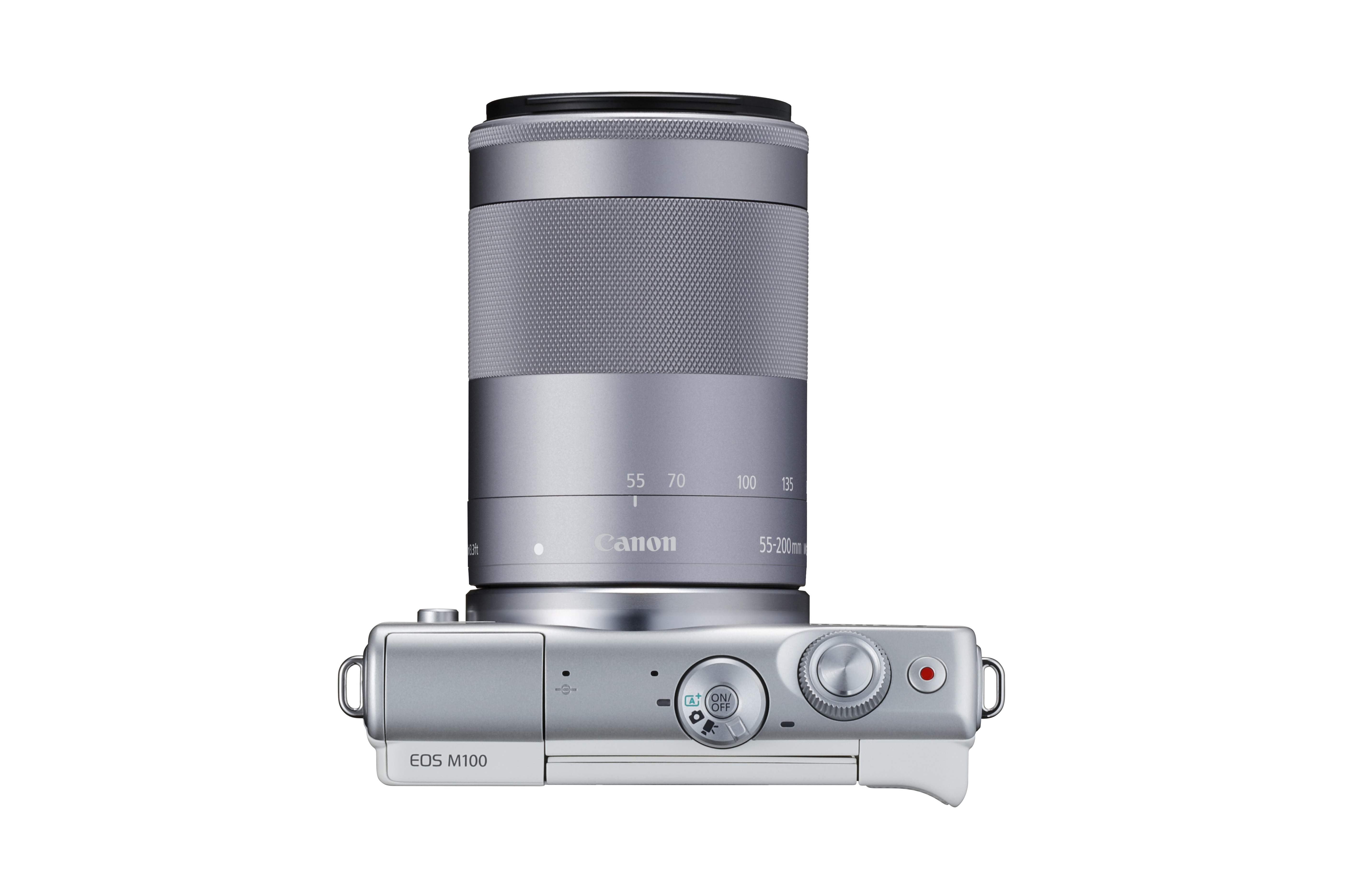 CANON EOS M100 Kit Systemkamera mit Objektiv 15-45 mm, 55-200 mm, 7,5 cm Display Touchscreen, WLAN
