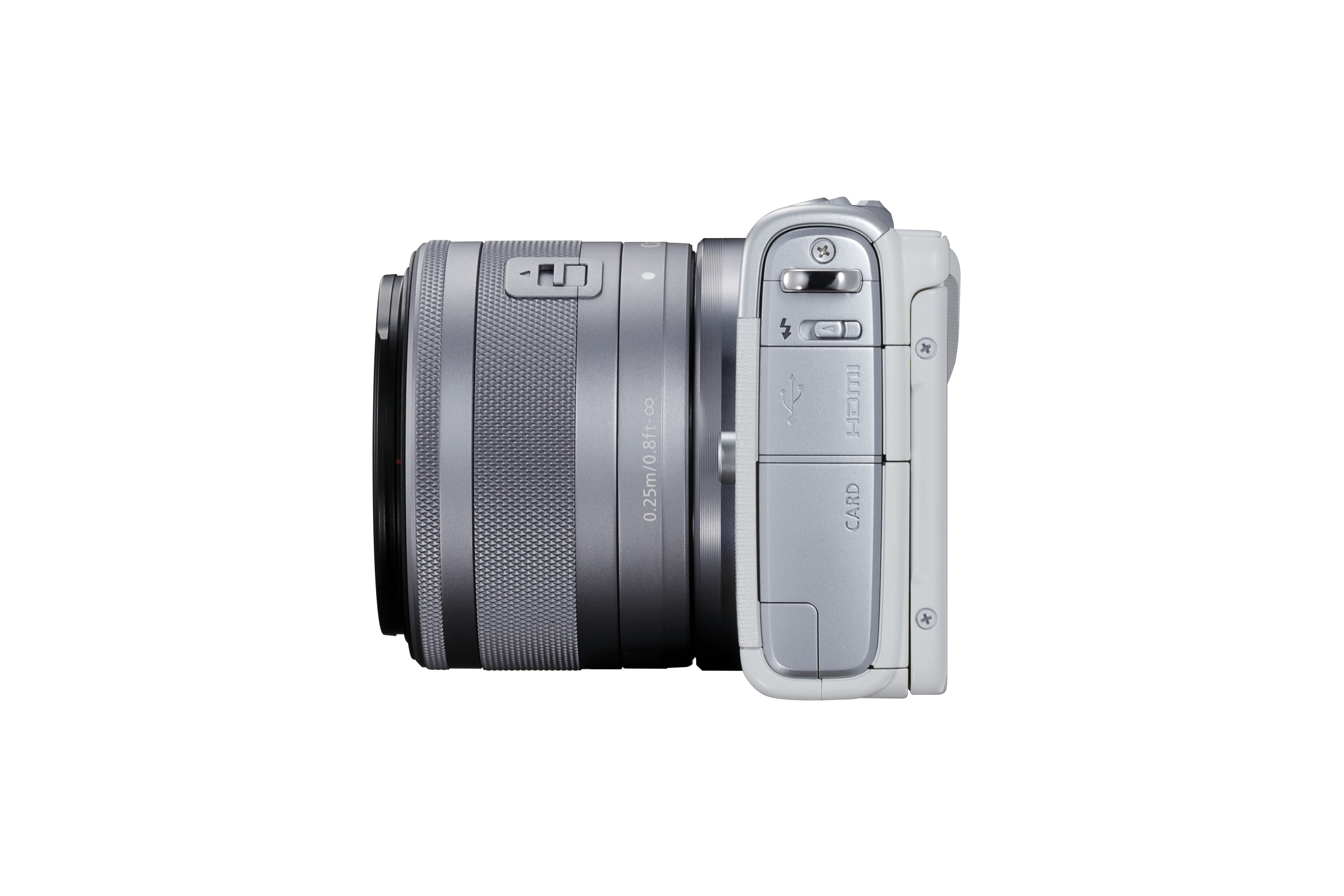 CANON EOS M100 Kit Systemkamera mit Objektiv 15-45 mm, 55-200 mm, 7,5 cm Display Touchscreen, WLAN
