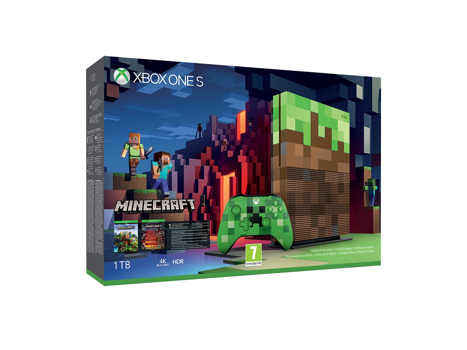 MICROSOFT Xbox One S 1TB + Minecraft