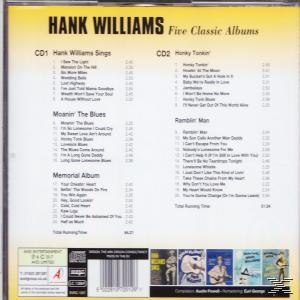 Hank Williams - Five Classic Albums  - (CD)