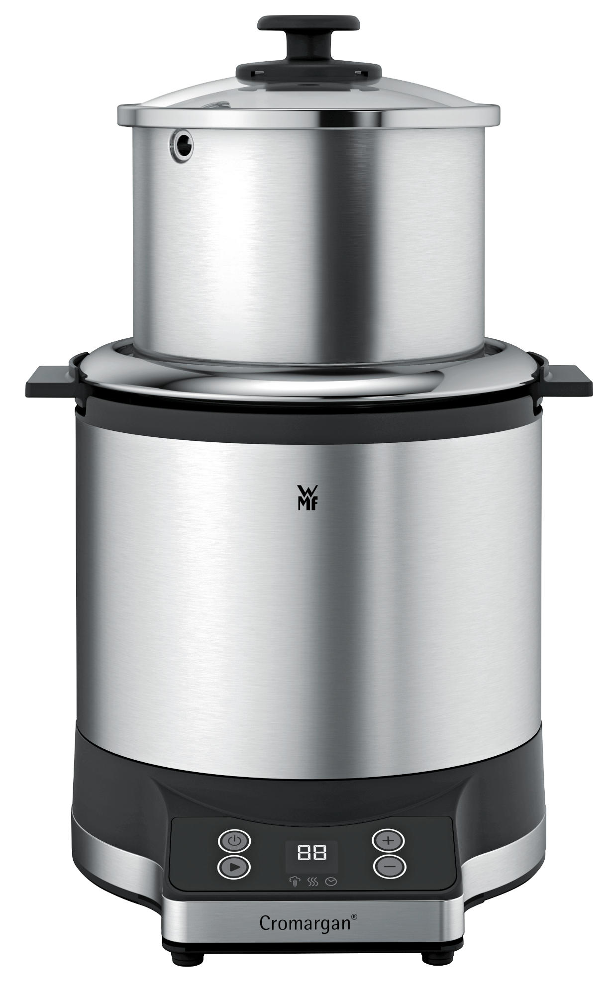 WMF KÜCHENminis® + Lunch to Go (04.1526.0011) Reiskocher (220 Watt, 1 l, Edelstahl, Schwarz)