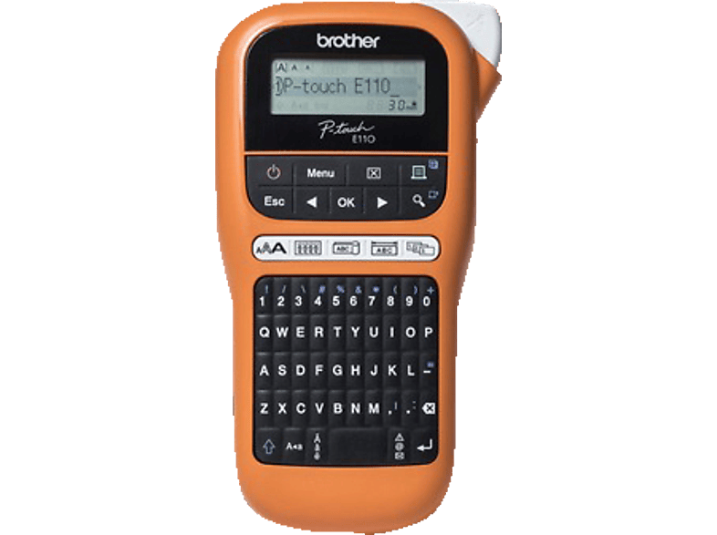 Brother PT-E110 Beschriftungsgerät For Business Beschriftungsgerät, Orange/Schwarz
