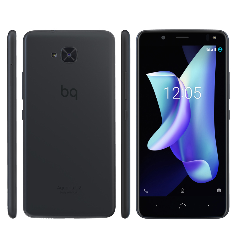 BQ Aquaris U2 16 GB Carbon Schwarz Dual SIM