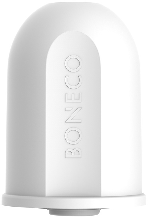 Weißer Luftfilter mit dem Aufdruck 'BONECO'.