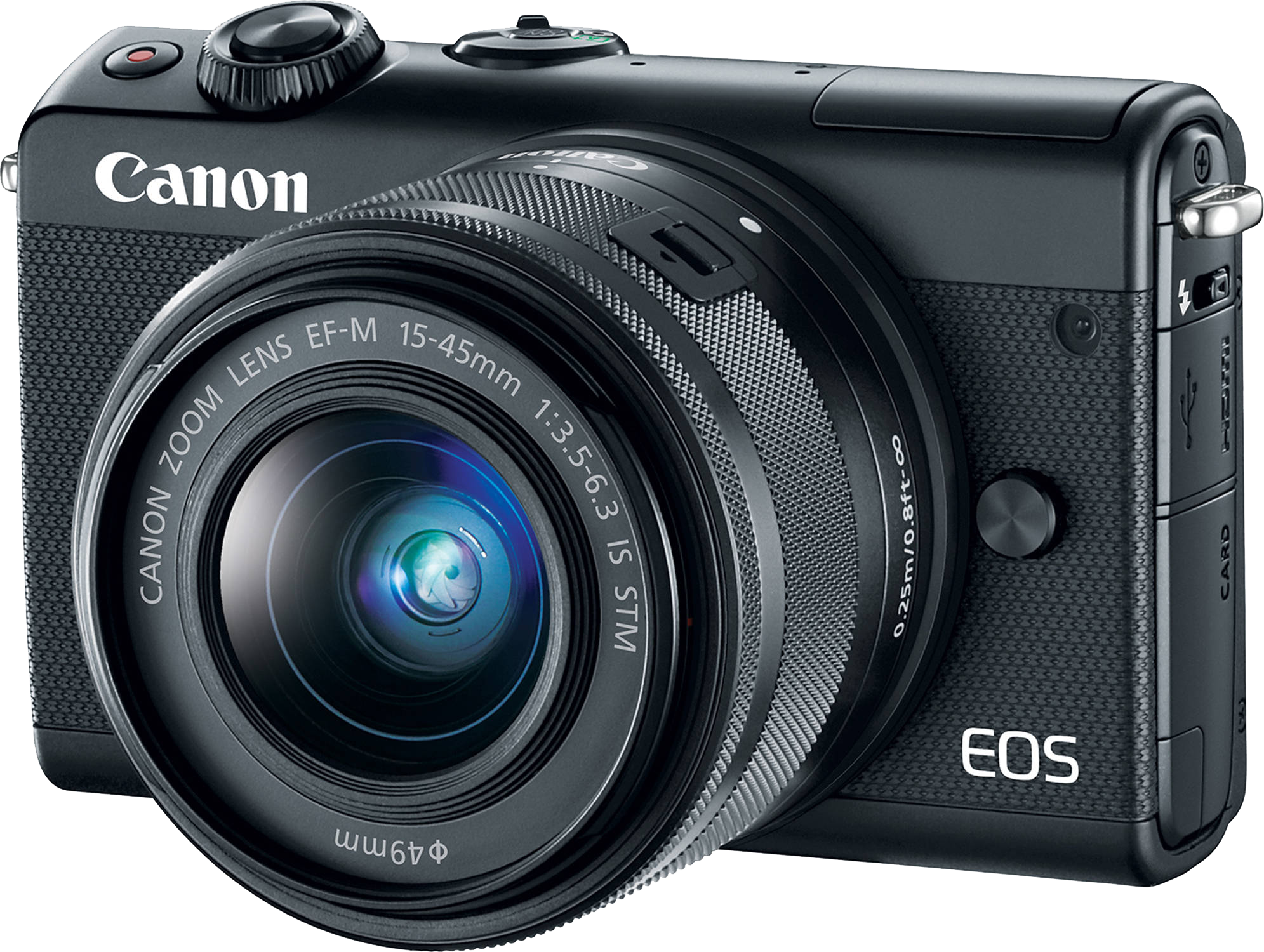 CANON EOS M100 MILC fényképezőgép, fekete + EF-M 15-45 mm IS STM + EH31FJ tok + 16GB SD kártya